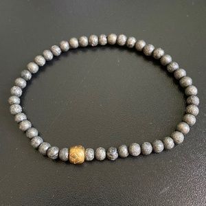 Satya Jewelry raw pyrite lotus bracelet